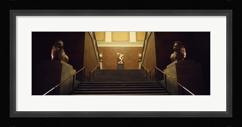 Framed Low angle view of staircase, British Museum, London, England Print