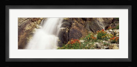 Framed Spalding Falls Grand Teton National Park WY Print