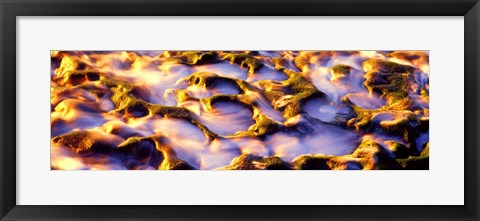 Framed High angle view of a surf on rock formation, Wind and Sea Beach, La Jolla, California, USA Print