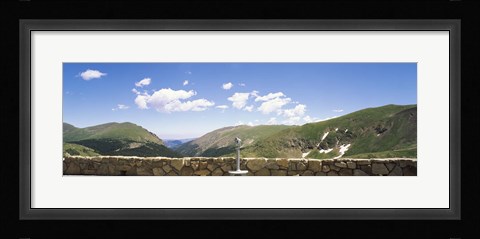 Framed Coin operated binoculars on an observation point, Rocky Mountain National Park, Colorado, USA Print