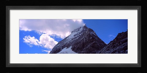 Framed Low angle view of a mountain peak, Mt Matterhorn, Zermatt, Valais Canton, Switzerland Print