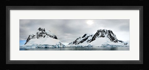 Framed Mountains and glaciers, Lemaire Channel, Antarctic Peninsula Print
