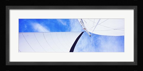 Framed Low angle view of sails on a Sailboat, Gulf of California, La Paz, Baja California Sur, Mexico Print