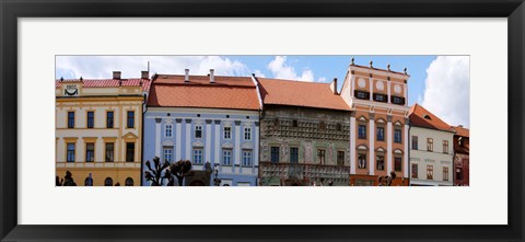 Framed Low angle view of old town houses, Levoca, Slovakia Print