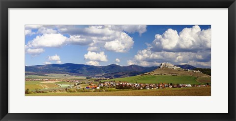 Framed Castle on a hill, Spissky Hrad, Slovakia Print