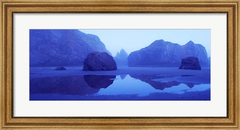 Framed Meyers Creek at Dawn, Cape Sebastian, California Print