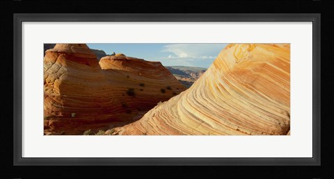 Framed Sandstone rock formations, The Wave, Coyote Buttes, Utah, USA Print