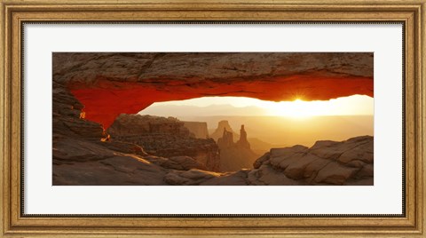 Framed Mesa Arch at sunset, Canyonlands National Park, Utah, USA Print