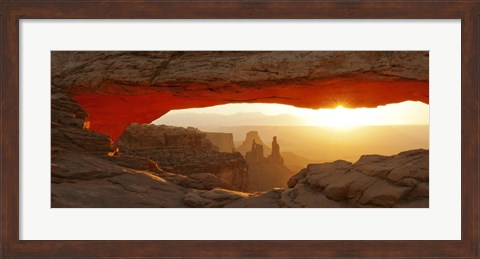 Framed Mesa Arch at sunset, Canyonlands National Park, Utah, USA Print