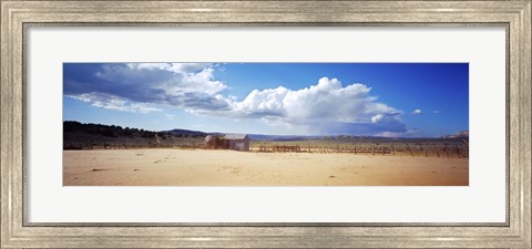 Framed Old well and ranch in the desert, Utah, USA Print