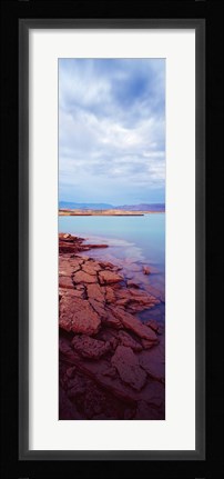 Framed Shore waters, Lake Mead, Nevada, USA Print