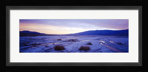 Framed Snow covered landscape in winter at dusk, Temple Sinacana, Zion National Park, Utah, USA Print