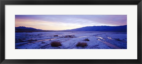Framed Snow covered landscape in winter at dusk, Temple Sinacana, Zion National Park, Utah, USA Print