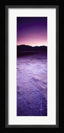 Framed Salt Flat at Sunset, Death Valley, California Print