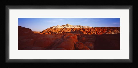 Framed Badlands at sunset, Escalante, Utah, USA Print