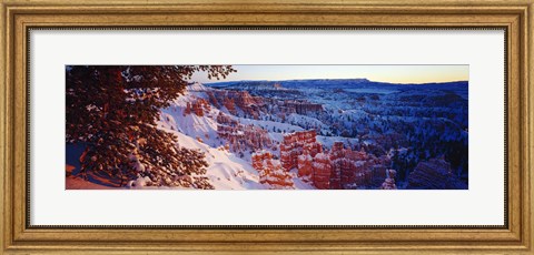Framed Snow in Bryce Canyon National Park, Utah, USA Print