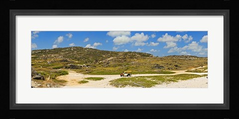 Framed Rugged eastern side of an island, Aruba Print