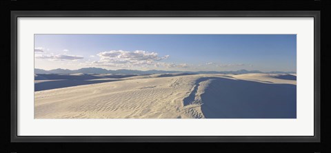 Framed Sand dunes in desert, White Sands National Monument, Alamogordo, Otero County, New Mexico, USA Print