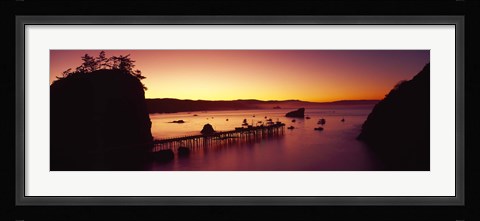Framed Sunrise on Trinidad Bay, Trinidad, Humboldt County, California, USA Print