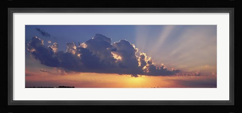 Framed Sunset, Marion County, Illinois, USA Print