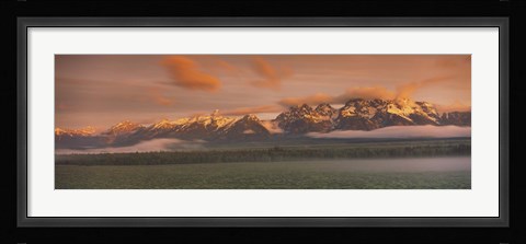 Framed Snowy Mountains, Grand Teton National Park, Wyoming Print