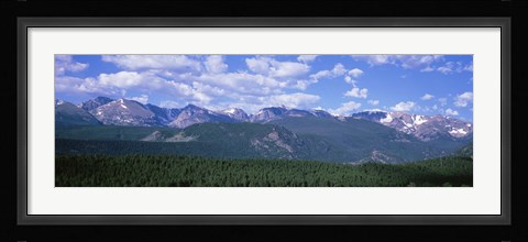 Framed Mountains fr Beaver Meadows Rocky Mt National Park CO USA Print