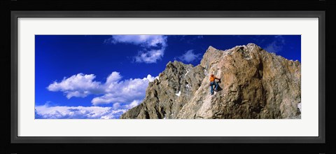 Framed Rock Climber Grand Teton National Park WY USA Print