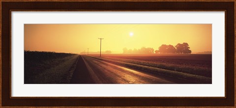 Framed Sunrise Road Maryland USA Print