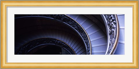 Framed Spiral Staircase, Vatican Museum, Rome, Italy Print