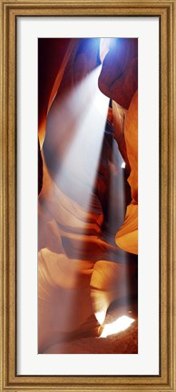 Framed Sun Throuh the Rocks, Antelope Canyon, Arizona Print