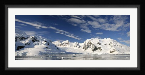 Framed Mountains and glaciers, Paradise Bay, Antarctic Peninsula Print