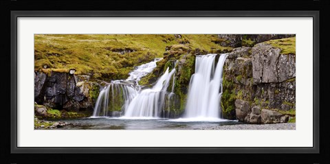 Framed Waterfall, Kirkjufellsfoss Waterfall, Myrar, Snaefellsnes, Borgarfjordur, Iceland Print