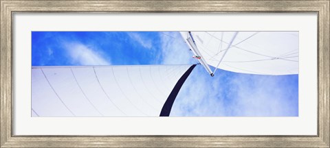 Framed Low angle view of sails on a Sailboat, Gulf of California, La Paz, Baja California Sur, Mexico Print