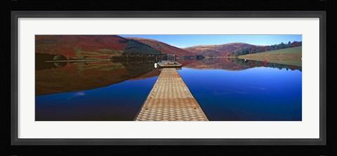Framed Pier at a lake, St Mary's Loch, Scottish Borders, Scotland Print