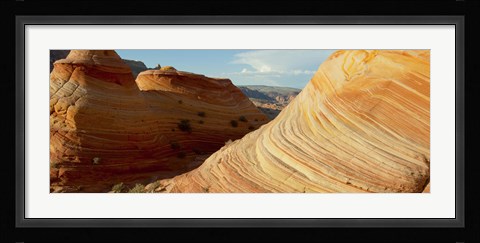 Framed Sandstone rock formations, The Wave, Coyote Buttes, Utah, USA Print