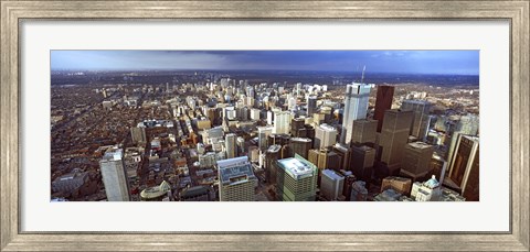 Framed Aerial view of a city, Toronto, Ontario, Canada 2011 Print