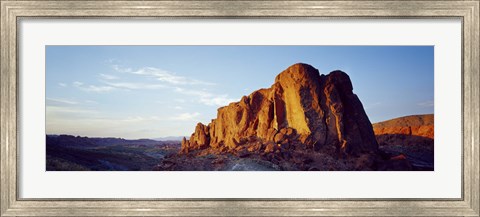 Framed Red rock at summer sunset, Valley Of Fire State Park, Nevada, USA Print