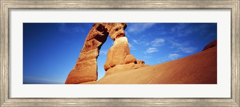 Framed Low angle view of Delicate Arch, Arches National Park, Utah, USA Print