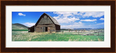 Framed Old barn in a field, Colorado, USA Print