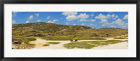 Framed Rugged eastern side of an island, Aruba Print