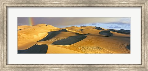Framed Rainbow at Great Sand Dunes National Park, Colorado, USA Print