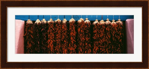 Framed Red peppers drying, New Mexico, USA Print