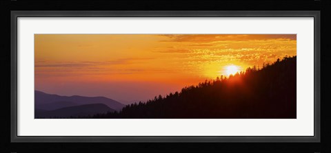 Framed Orange Sunset at Clingmans Dome, Tennessee Print