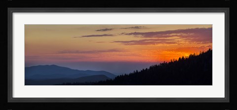 Framed Sunset at Clingmans Dome, Tennessee Print