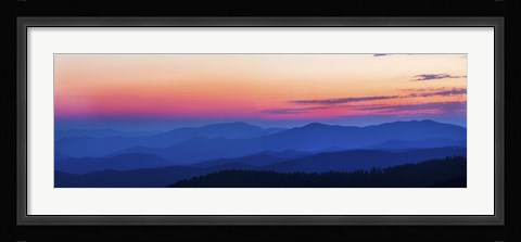 Framed Blue &amp; Pink Sunset at Clingmans Dome,Tennessee Print