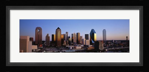 Framed USA, Texas, Dallas, sunrise Print