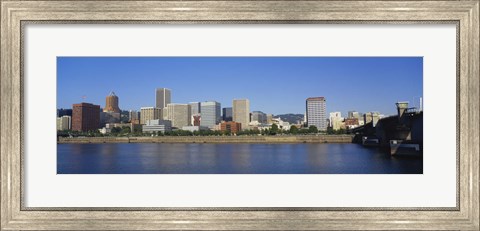 Framed Buildings on the waterfront, Portland, Oregon Print