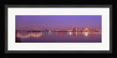 Framed Night Memphis TN Print