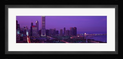 Framed Evening Chicago IL USA Print