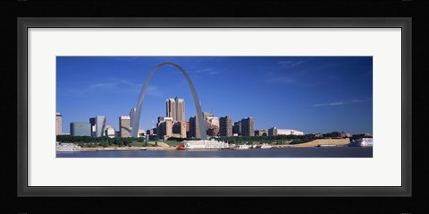 Framed Skyline Gateway Arch St Louis MO USA Print